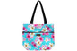 Tote Bag Zipper L - Dream of Flower Blue