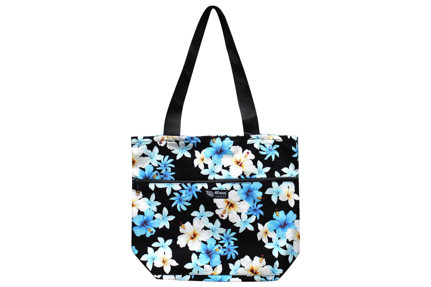 Tote Bag Zipper L - Dream of Flower Navy