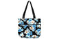 Tote Bag Zipper L - Dream of Flower Navy