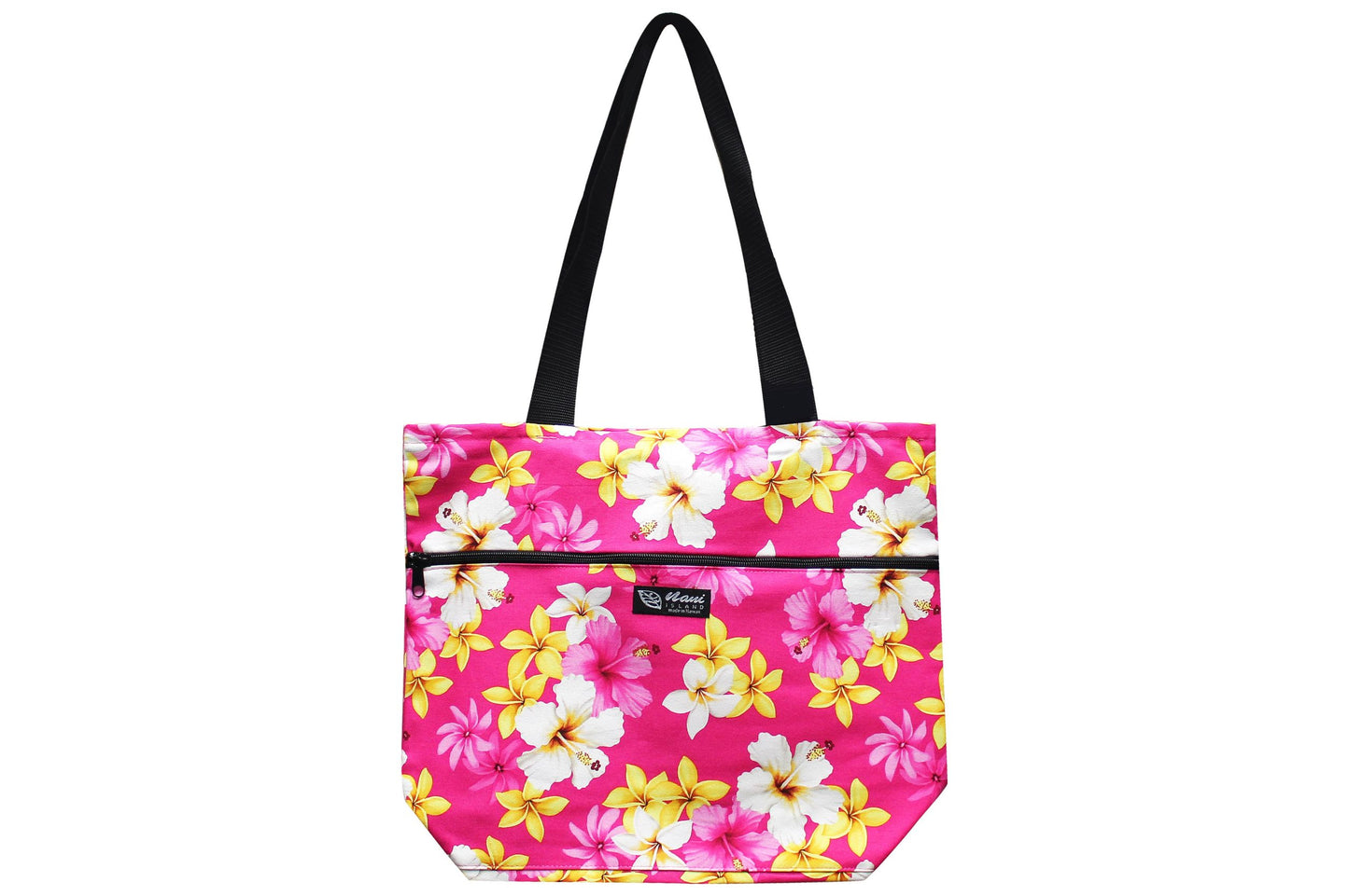 Tote Bag Zipper L - Dream of Flower Pink