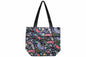 Tote Bag Zipper L - Hawaiian Fun Black