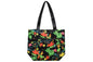 Tote Bag Zipper L - Hawaiian Hula Girl Black