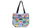 Tote Bag Zipper L - Hawaiian Hula Girl Purple