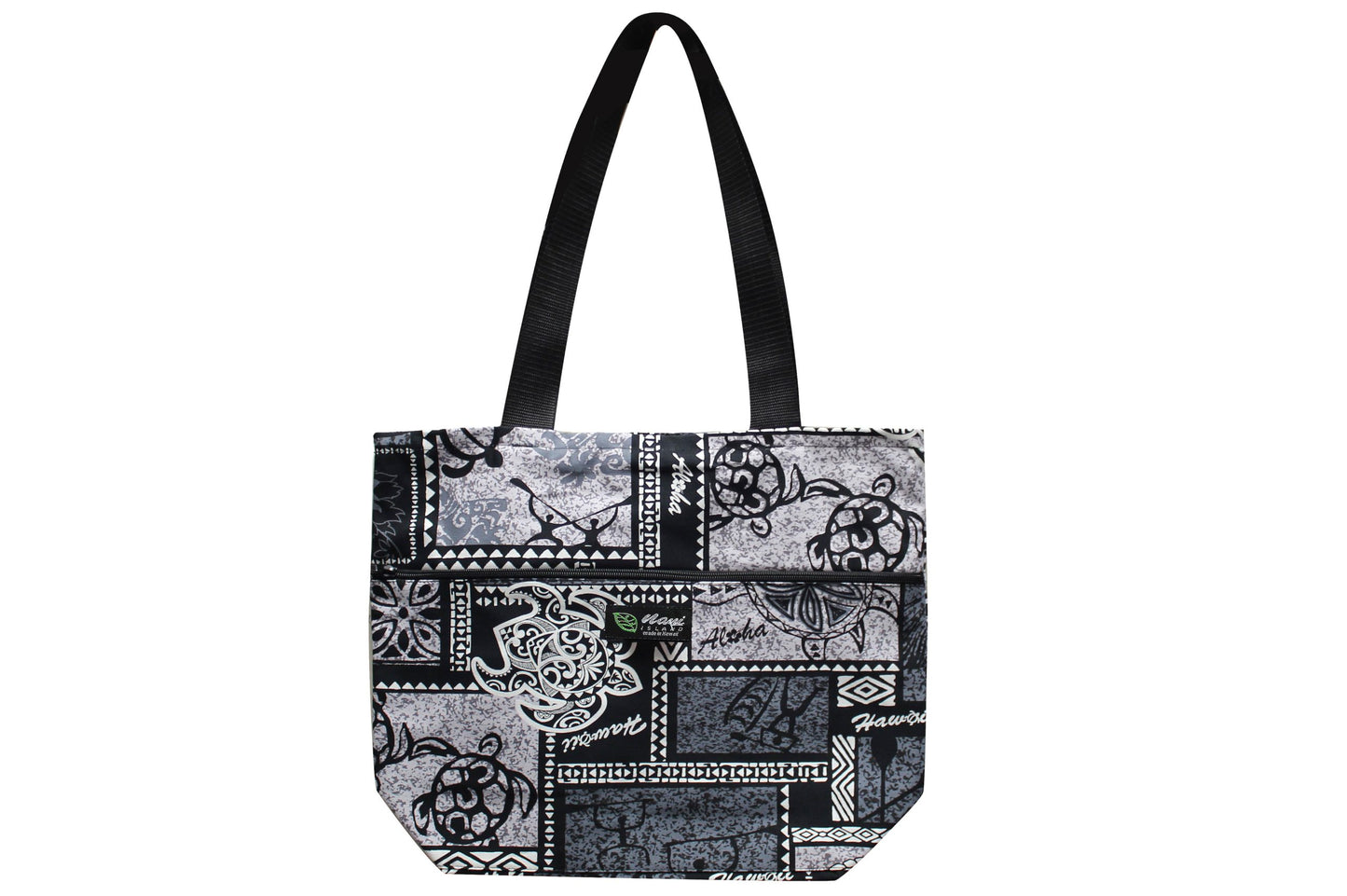 Tote Bag Zipper L - Honu Box Gray