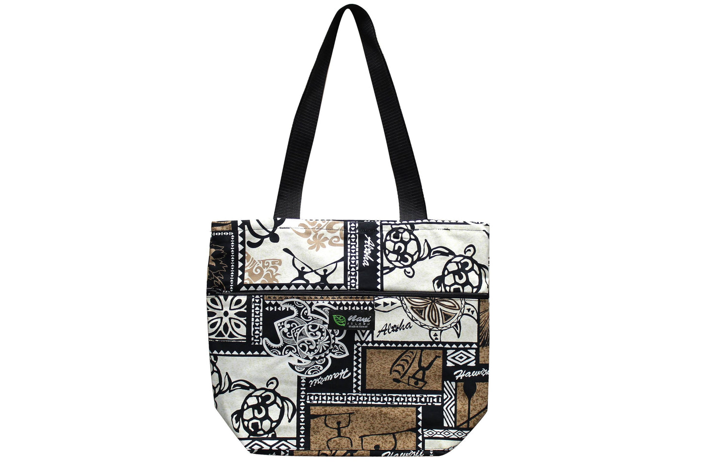 Tote Bag Zipper L - Honu Box Cream