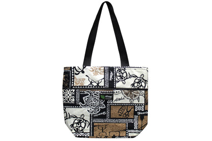 Tote Bag Zipper L - Honu Box Cream