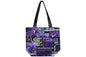 Tote Bag Zipper L - Honu Box Purple