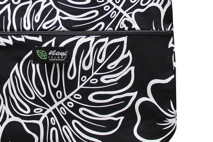 Tote Bag Zipper L - Monstera Lover Black