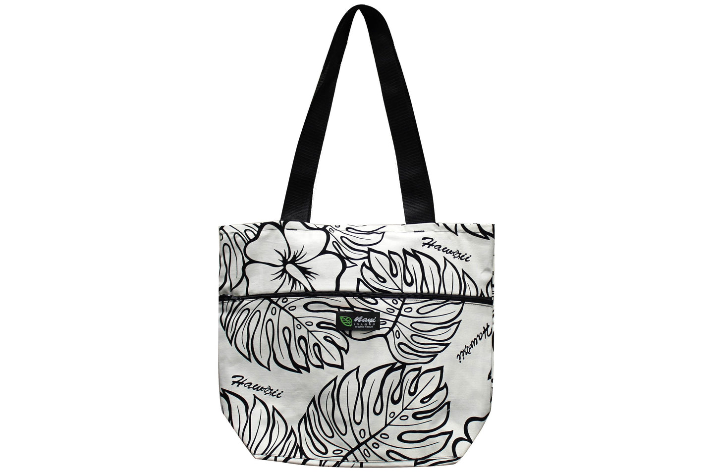 Tote Bag Zipper L - Monstera Lover Cream