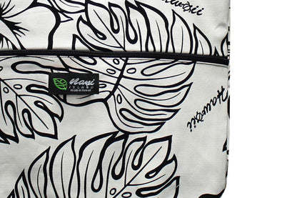Tote Bag Zipper L - Monstera Lover Cream