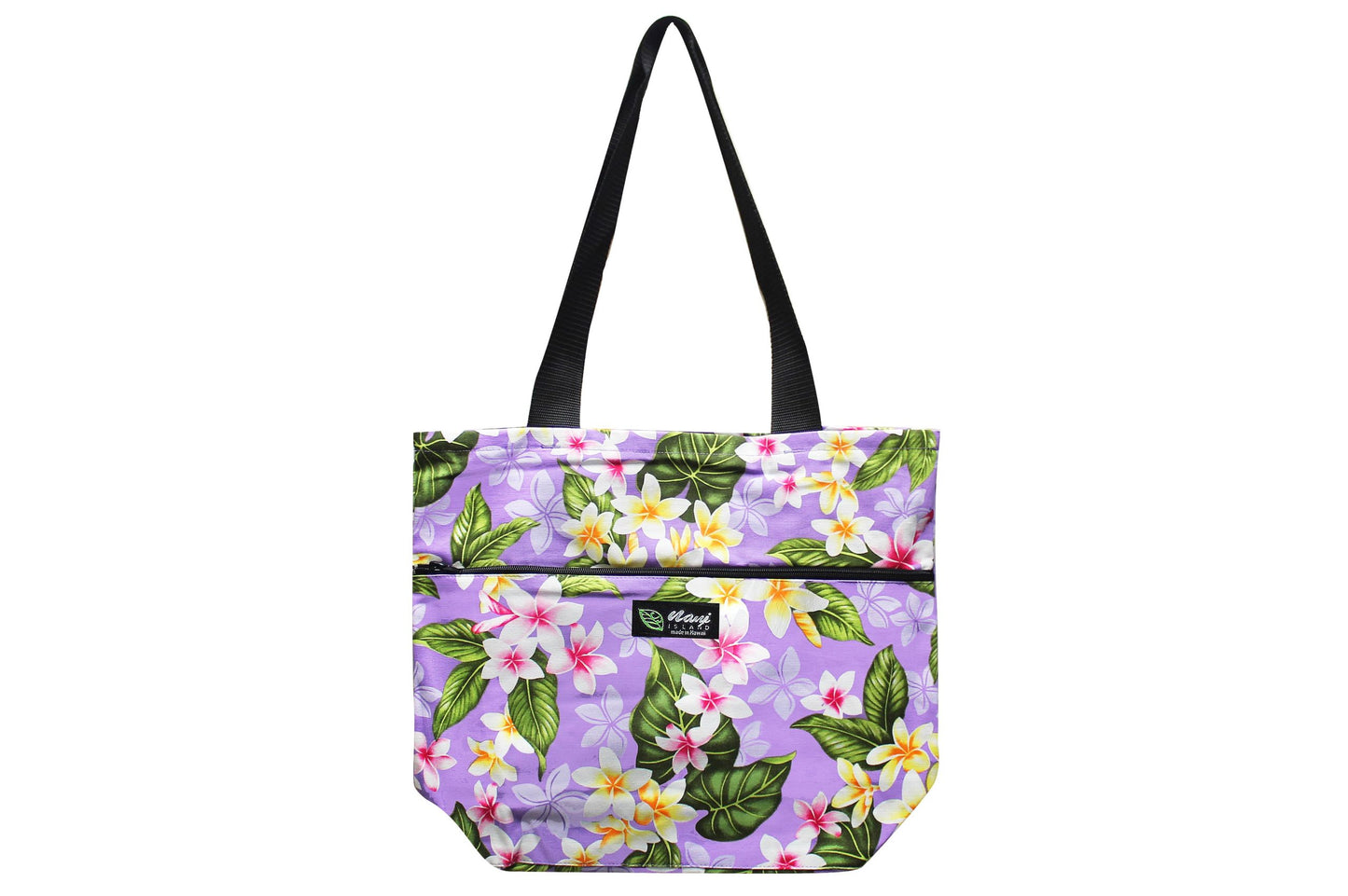 Tote Bag Zipper L - New Plumeria Lavender