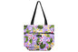 Tote Bag Zipper L - New Plumeria Lavender