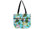 Tote Bag Zipper L - New Plumeria Turq