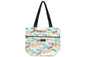 Tote Bag Zipper L - Pineapple Paradise Beige