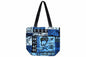Tote Bag Zipper L - Stickman Blue