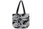 Tote Bag Zipper L - Tribal Tattoo Black