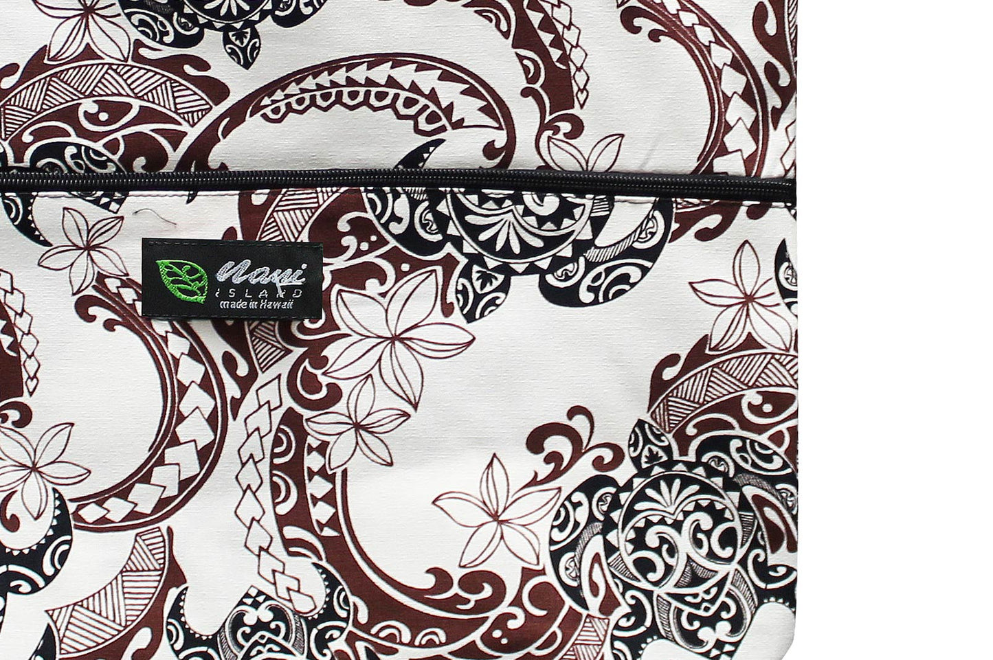 Tote Bag Zipper L - Tribal Tattoo Cream