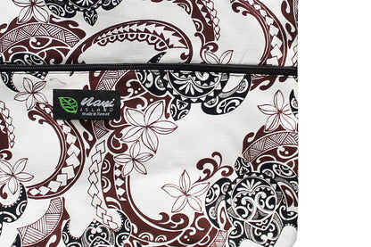 Tote Bag Zipper L - Tribal Tattoo Cream