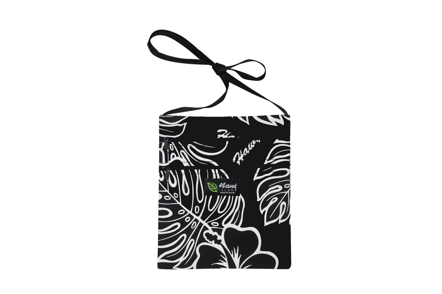 Passport Bag L - Monstera Lover Black