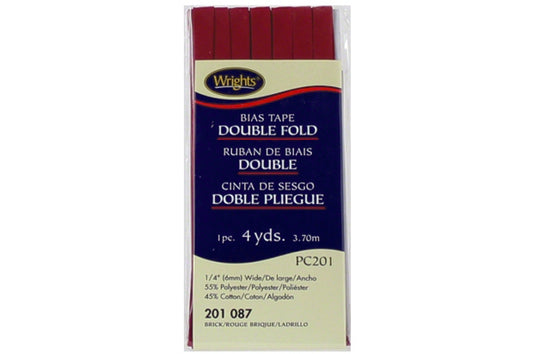 Wrights Tape Double Fold Bias 4yd Brick