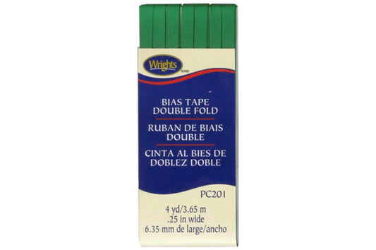 Wrights Tape Double Fold Bias 4yd Emerald