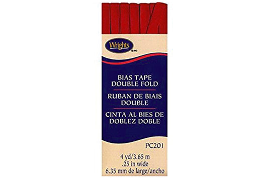 Wrights Tape Double Fold Bias 4yd Red