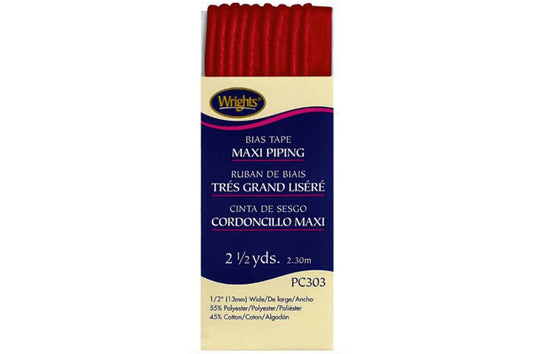 Wrights Maxi Cord Piping Scarlet