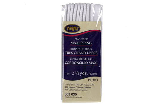 Wrights Maxi Cord Piping White
