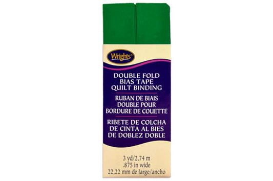 Wrights Double Fold Quilt Binding 3yd Emerald