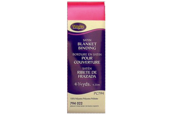 Wrights Blanket Binding Poly 4.75yd Hot Pink