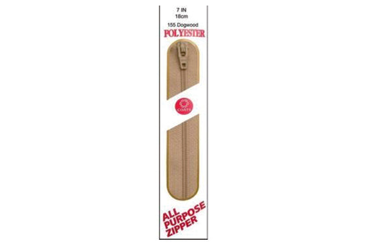 C & C Poly All Purpose Zipper 7" Dogwood