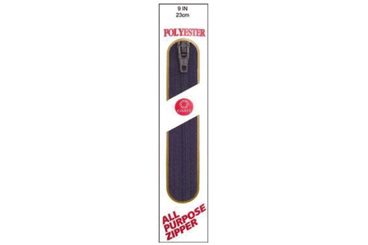 C & C Poly All Purpose Zipper 9" Navy