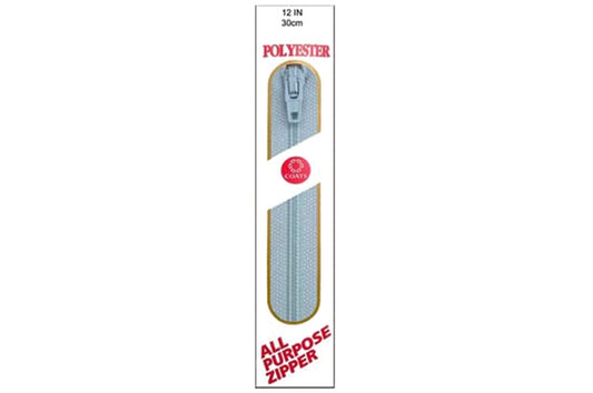 C & C Poly All Purpose Zipper 12" Ciel
