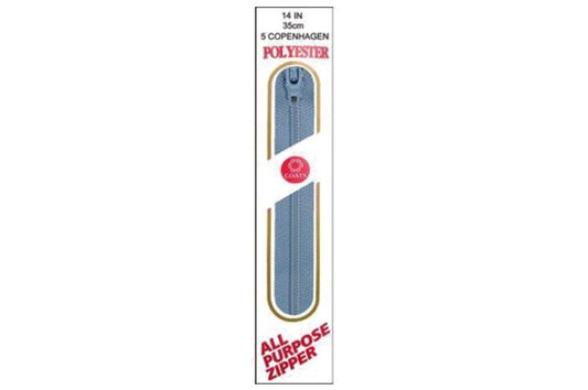 C & C Poly All Purpose Zipper 14" Copenhagen