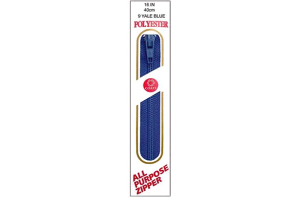 C & C Poly All Purpose Zipper 16" Yale Blue