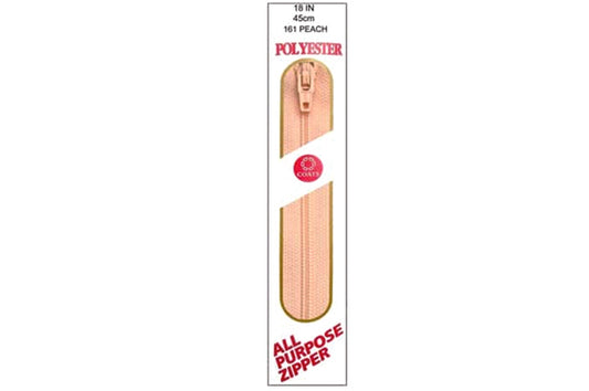 C & C Poly All Purpose Zipper 18" Peach