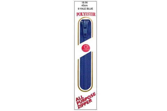 C & C Poly All Purpose Zipper 18" Yale Blue