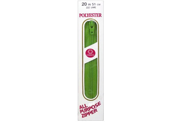 C & C Poly All Purpose Zipper 20" Lime