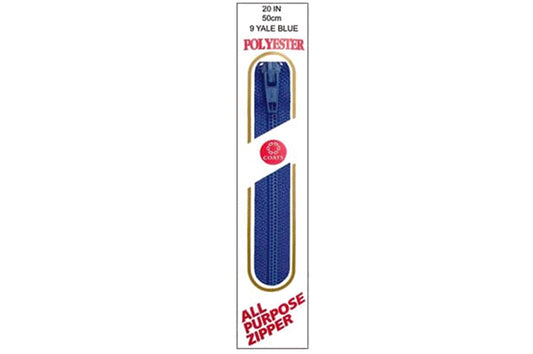 C & C Poly All Purpose Zipper 20" Yale Blue