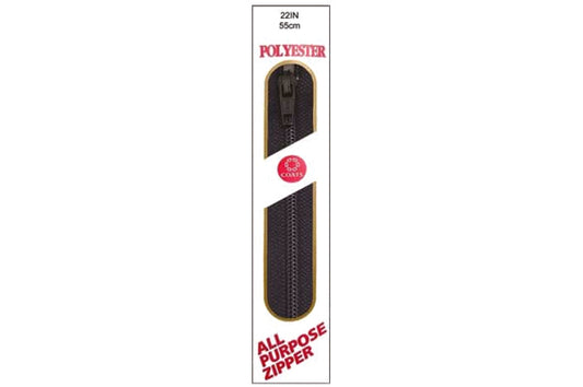 C & C Poly All Purpose Zipper 22" Black