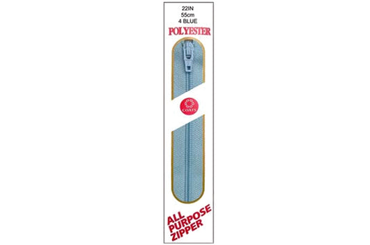 C & C Poly All Purpose Zipper 22" Blue