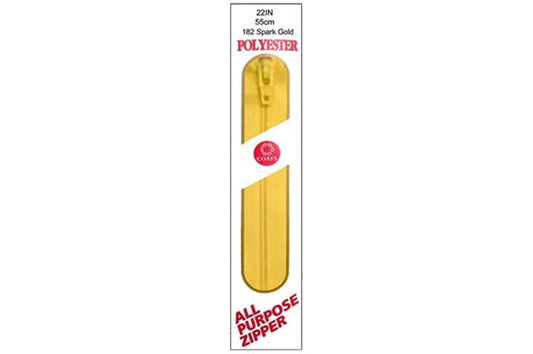 C & C Poly All Purpose Zipper 22" Spark Gold