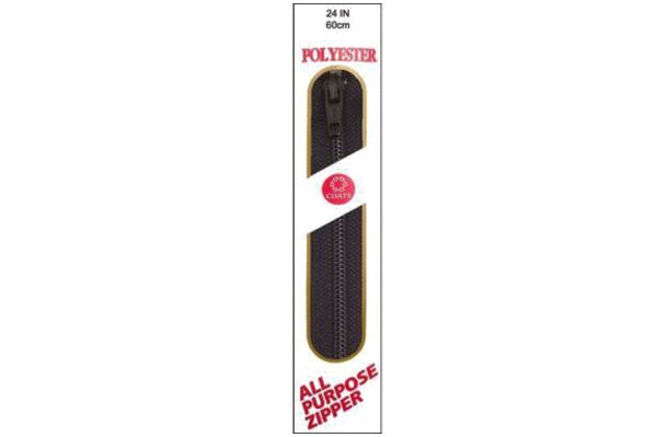 C & C Poly All Purpose Zipper 24" Black