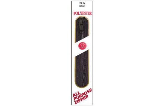C & C Poly All Purpose Zipper 24" Black