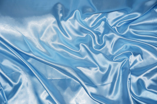 Stretch Charmeuse Satin Baby Blue