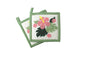 Quilted Bundle Potholders - Green/Pink