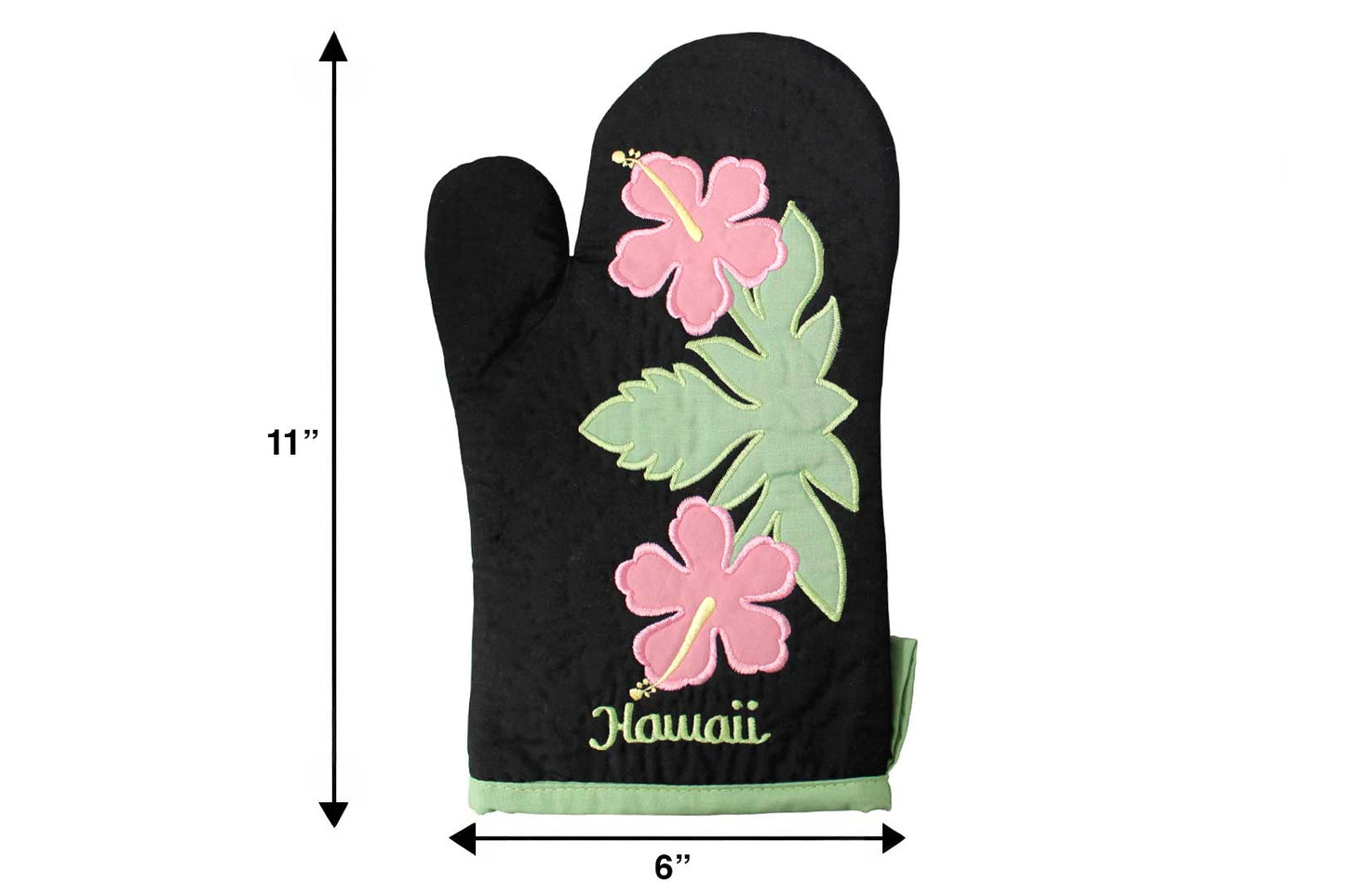 Quilted Bundle Potholder / Oven Mitt - Green/Black