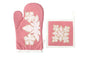 Quilted Bundle Potholder / Oven Mitt - White/Pink