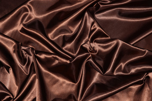 Stretch Charmeuse Satin Brown