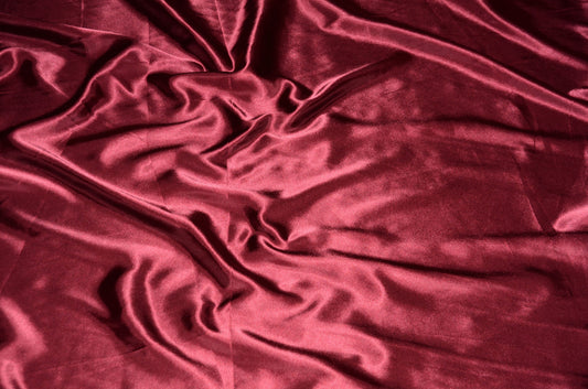 Stretch Charmeuse Satin Burgundy